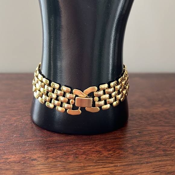 Panther link chain bracelet gold tone - Picture 4 of 11